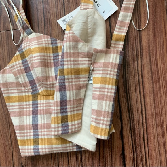 NWT Zara Plaid Crop Top!! - Picture 6 of 12